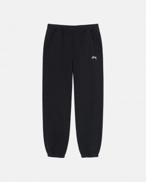 Calça De Moletom Stussy Overdyed Stock Logo Sweatpant Masculino Pretas Portugal | ZGB-7274