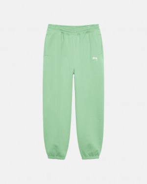 Calça De Moletom Stussy Stock Logo Sweatpant Feminino Verdes Portugal | YHY-7073