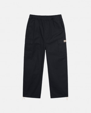 Calças Stussy Beach Pant Ripstop Cargo Feminino Pretas Portugal | BYF-7027