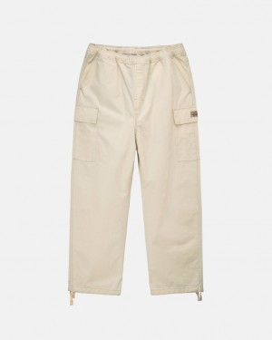 Calças Stussy Beach Pant Ripstop Cargo Feminino Creme Portugal | AEG-7860