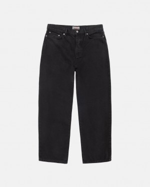 Calças Stussy Big Ol' Jean Washed Lona Feminino Pretas Portugal | LGQ-1598