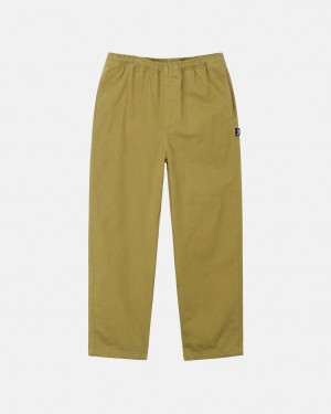 Calças Stussy Brushed Beach Pant Feminino Verde Oliva Escuro Portugal | TXH-5757