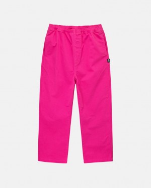 Calças Stussy Brushed Beach Pant Feminino Rosa Portugal | GPP-0041