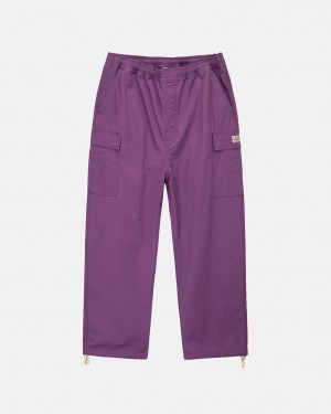 Calças Stussy Ripstop Cargo Beach Pant Feminino Roxo Portugal | JIX-7202