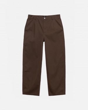 Calças Stussy Workgear Trouser Twill Feminino Marrom Portugal | AFA-1702