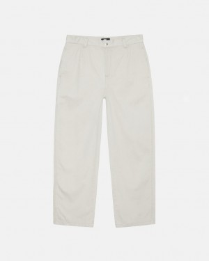 Calças Stussy Workgear Trouser Twill Feminino Branco Portugal | OXA-7635