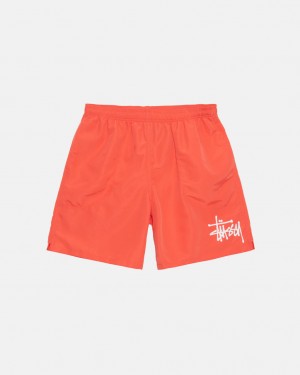 Calção Stussy Agua Curta Big Basic Feminino Coral Portugal | PJX-1719