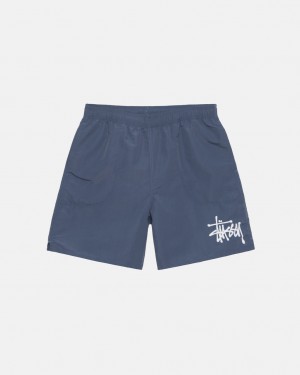 Calção Stussy Agua Curta Big Basic Feminino Azul Marinho Portugal | QEI-9169