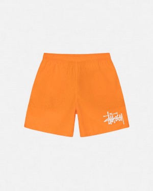 Calção Stussy Agua Curta Big Basic Feminino Laranja Portugal | FCI-2606