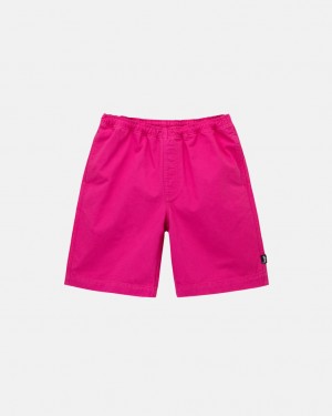 Calção Stussy Brushed Beach Curta Feminino Rosa Portugal | XYX-2656