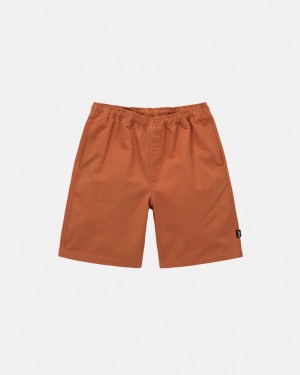 Calção Stussy Brushed Beach Curta Masculino Marrom Portugal | DZY-9467