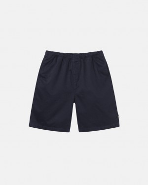 Calção Stussy Brushed Beach Curta Masculino Azul Marinho Portugal | UYR-6334