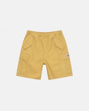 Calção Stussy Ripstop Cargo Beach Curta Feminino Amarelas Portugal | ZEL-0155