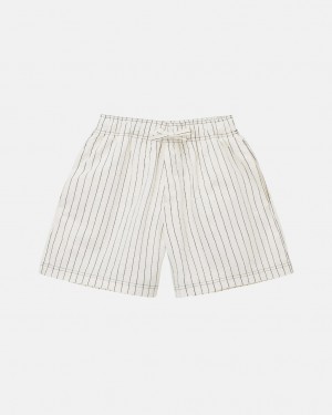 Calção Stussy Tekla Poplin Pyjama Shorts Feminino Bege Portugal | LBJ-7773