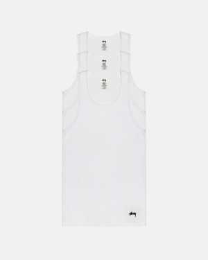 Camisas Stussy Stussy Tank Undershirt Feminino Branco Portugal | FAS-1344