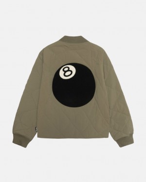 Jaquetas Stussy 8 Ball Acolchoado Liner Jacket Feminino Verde Oliva Portugal | SEV-9816