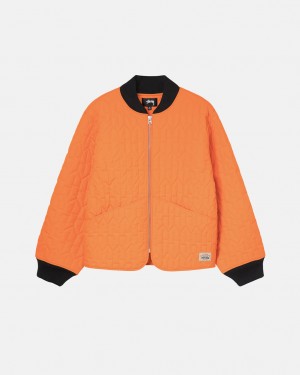 Jaquetas Stussy S Acolchoado Liner Jacket Feminino Laranja Portugal | YVK-8309