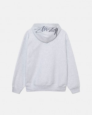 Hoodie Stussy Back Hood Applique Hoodie Feminino Cinzentas Portugal | AWH-8518