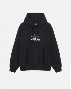 Hoodie Stussy Basic Applique Hoodie Masculino Pretas Portugal | AAD-4372