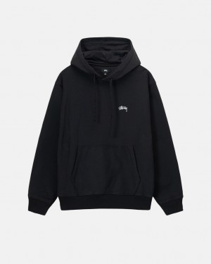 Hoodie Stussy Overdyed Stock Logo Hoodie Masculino Pretas Portugal | AIZ-1083