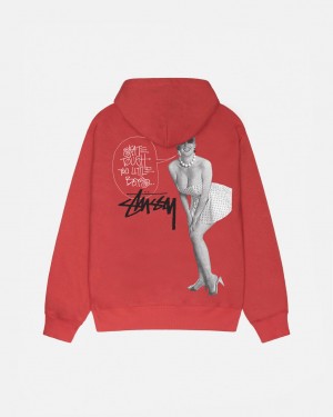 Hoodie Stussy Skate Tough Hoodie Feminino Vermelhas Portugal | TTG-4554