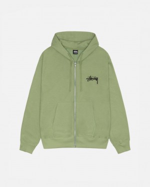 Hoodie Stussy Skate Tough Zip Hoodie Feminino Verdes Portugal | EGL-2345