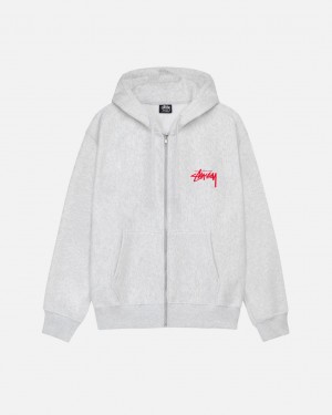 Hoodie Stussy Skate Tough Zip Hoodie Feminino Cinzentas Portugal | BKO-1218