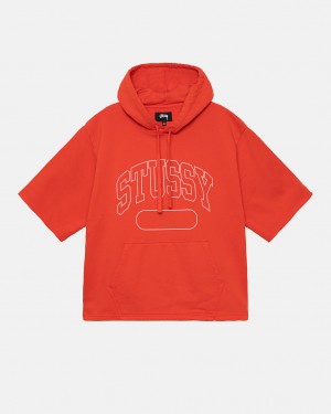 Hoodie Stussy Ss Boxy Cropped Hoodie Feminino Laranja Escuro Portugal | TGI-1199