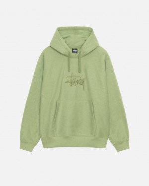 Sweatshirts Stussy Basic Applique Hood Feminino Verdes Portugal | BDC-3782