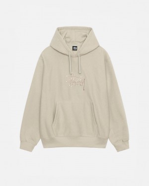 Sweatshirts Stussy Basic Applique Hood Feminino Caqui Portugal | KLR-5754