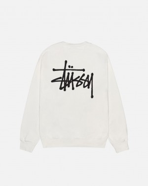 Sweatshirts Stussy Basic Stüssy Pigment Dyed Crew Masculino Bege Portugal | YLF-1906