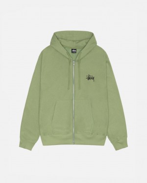 Sweatshirts Stussy Basic Stussy Zip Hood Feminino Verdes Portugal | VBM-3713