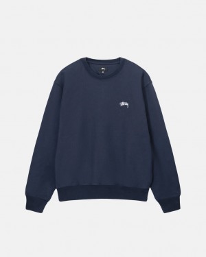 Sweatshirts Stussy Overdyed Stock Logo Crew Masculino Azul Marinho Portugal | RJF-7904