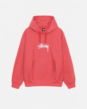 Sweatshirts Stussy Stock Logo Applique Hood Masculino Vermelhas Portugal | DJO-3979