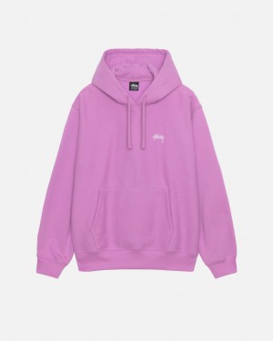 Sweatshirts Stussy Stock Logo Hood Feminino Roxo Portugal | GFE-5685