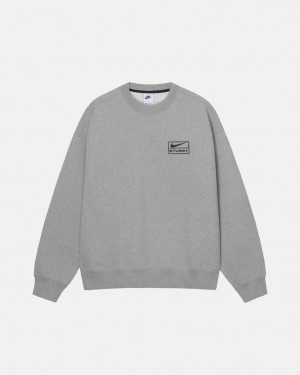 Sweatshirts Stussy Fleece Crew Masculino Cinzentas Escuro Portugal | ASZ-5049