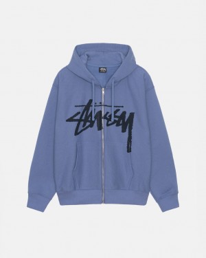 Sweatshirts Stussy Venus Zip Hood Feminino Azul Marinho Azuis Portugal | MJM-1855