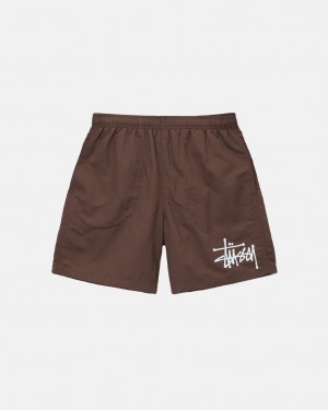 Roupa De Banho Stussy Big Basic Agua Curta Masculino Cafes Portugal | WBJ-7974