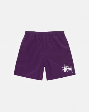 Roupa De Banho Stussy Big Basic Agua Curta Masculino Fucsia Portugal | OVA-0775