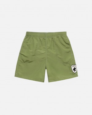 Roupa De Banho Stussy Surfman Patch Agua Curta Masculino Verdes Portugal | HXO-8105