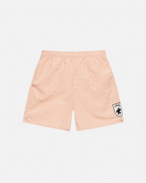 Roupa De Banho Stussy Surfman Patch Agua Curta Feminino Luz Rosa Portugal | IJS-8374