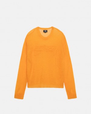 Suéteres Stussy Loose Knit Moletom Feminino Laranja Portugal | JKL-5198