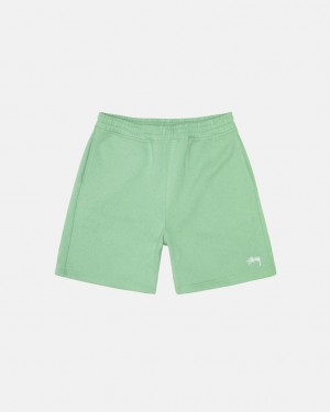 Sweatshorts Stussy Stock Logo Sweatshort Feminino Verdes Portugal | YHN-4309