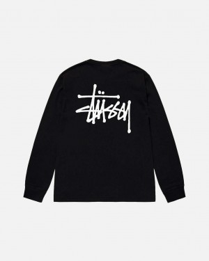 T Shirts Stussy Basic Stussy Ls Tee Feminino Pretas Portugal | YYT-7900