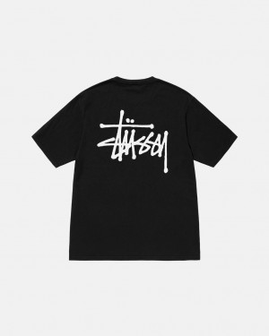 T Shirts Stussy Basic Stussy Pigment Dyed Tee Masculino Pretas Portugal | GCH-6925