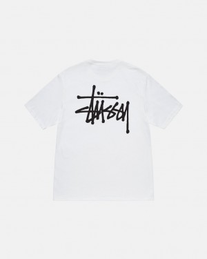 T Shirts Stussy Basic Stussy Tee Feminino Branco Portugal | XRI-1780