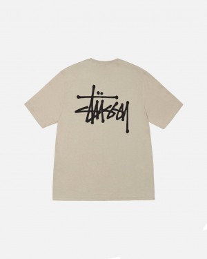 T Shirts Stussy Basic Stussy Tee Feminino Caqui Portugal | QZY-6761