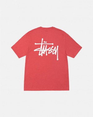 T Shirts Stussy Basic Stussy Tee Feminino Vermelhas Portugal | UXW-2567