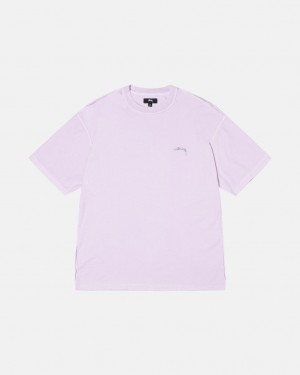 T Shirts Stussy Pig. Dyed Inside Out Crew Feminino Roxo Portugal | YLR-8574