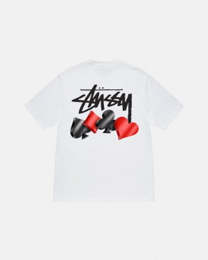 T Shirts Stussy Suits Tee Feminino Branco Portugal | GCC-3277